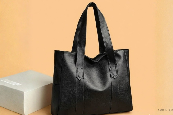 Leather Tote Black Bag